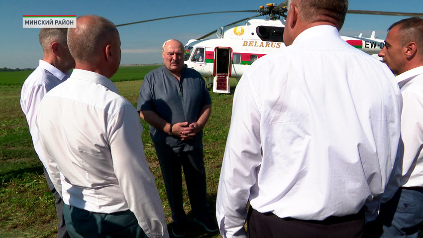 Александр Лукашенко также сообщил о намерении проинспектировать и другие поля с воздуха в Минской области