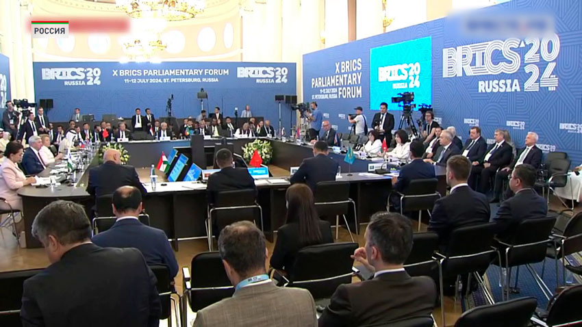сессия пленарного заседания Парламентского форума БРИКС в Санкт-Петербурге