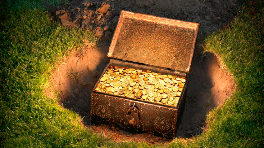 Француз нашел клад при строительстве бассейна в своем саду