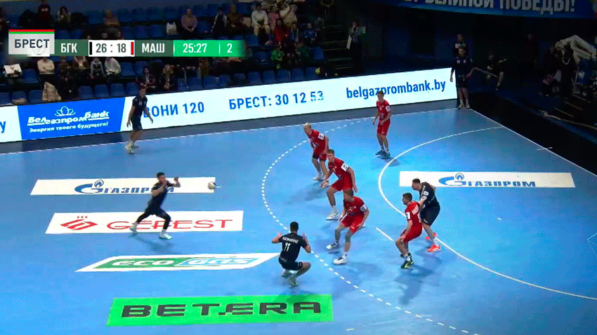 Гандбольный клуб «Мешков-Брест» на домашней площадке обыграл «Машеку» в поединке чемпионата Беларуси