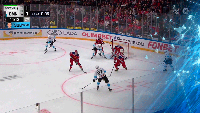 Минское «Динамо» уступило московскому ЦСКА в матче чемпионата Континентальной хоккейной лиги