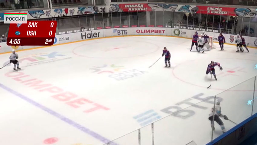 Бобруйский клуб «Динамо-Шинник» нанес поражение «Сахалинским Акулам» в Молодежной хоккейной лиге