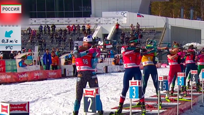 Динара Смольская заняла 6-е место в суперспринте на чемпионате России по биатлону
