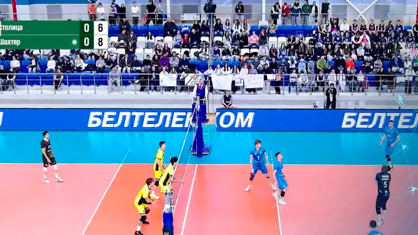 «Шахтер» переиграл «Столицу» в первом матче финала чемпионата Беларуси по волейболу