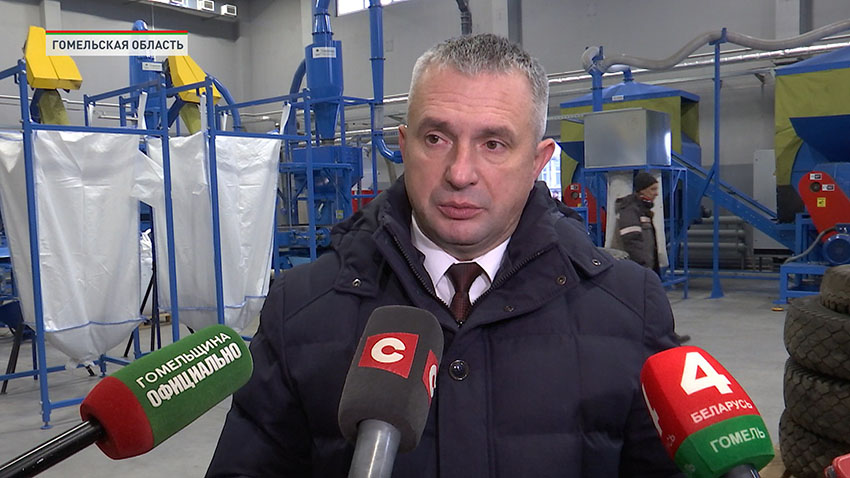 Цех по переработке автомобильных шин открыли в Чечерском районе