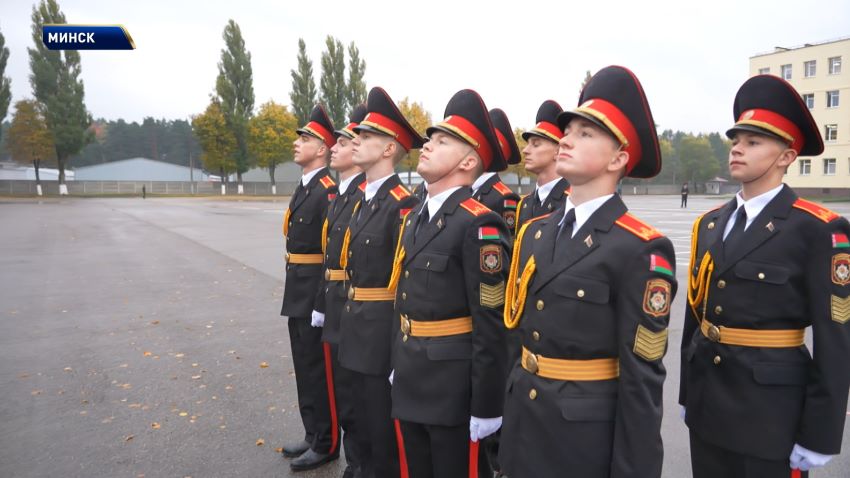 Республиканский смотр-конкурс по строевой подготовке проходит в Военной академии Беларуси
