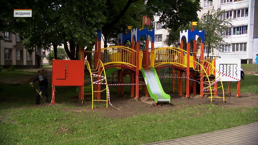 ЖКХ и «Белая Русь» благоустроили дворы в Жодино