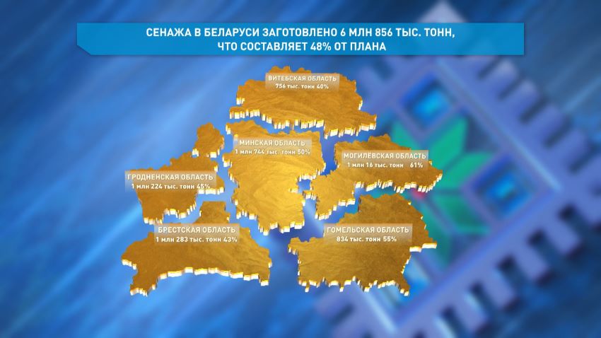 Первый укос трав в Беларуси проведен на 89% запланированных площадей