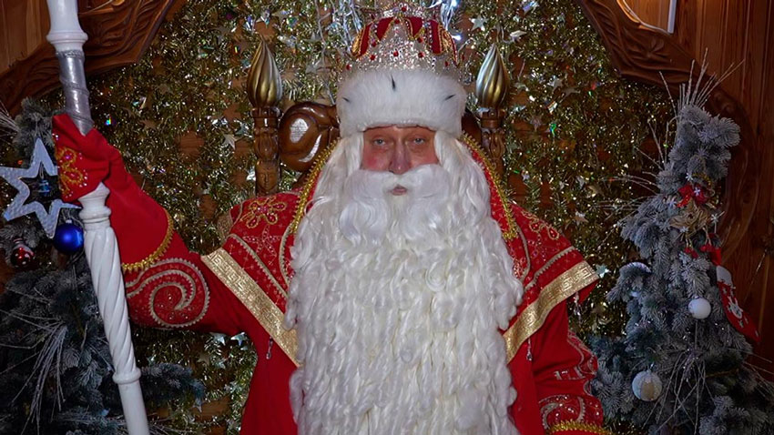 Дед Мороз из Великого Устюга поздравляет весь белорусский народ с наступающим Новым годом