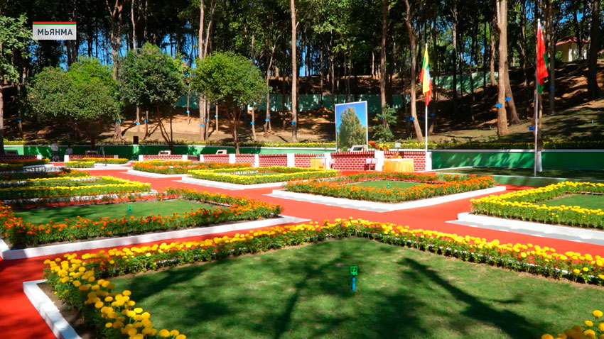 После завершения переговоров лидеры двух стран в Национальном ботаническом саду высадили дерево канко, которое символизирует удачу и благополучие.