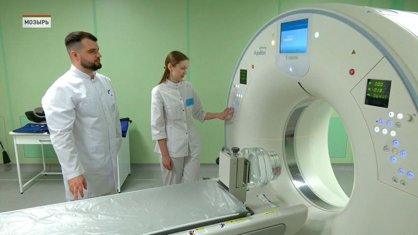 Новый компьютерный томограф установили в Мозырском онкодиспансере