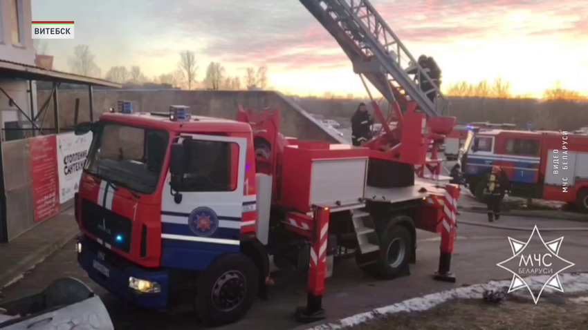 Пожар произошёл в ТЦ в центре Витебска