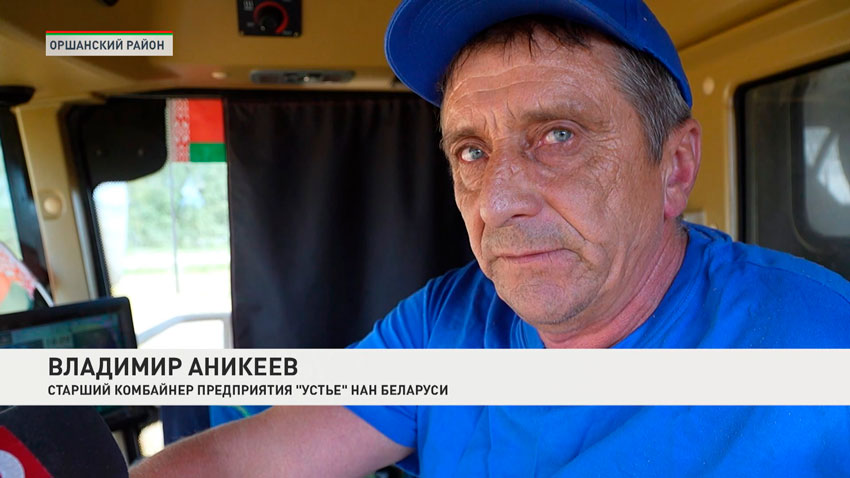 Владимир Аникеев, старший комбайнер предприятия «Устье» НАН Беларуси