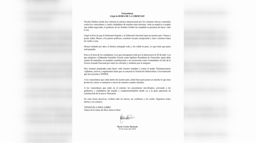 Лидер оппозиции Венесуэлы и лауреат Нобелевской премии мира 2025-го года Мария Корина Мачадо показала документ, по которому Николас Мадуро отстранен от должности