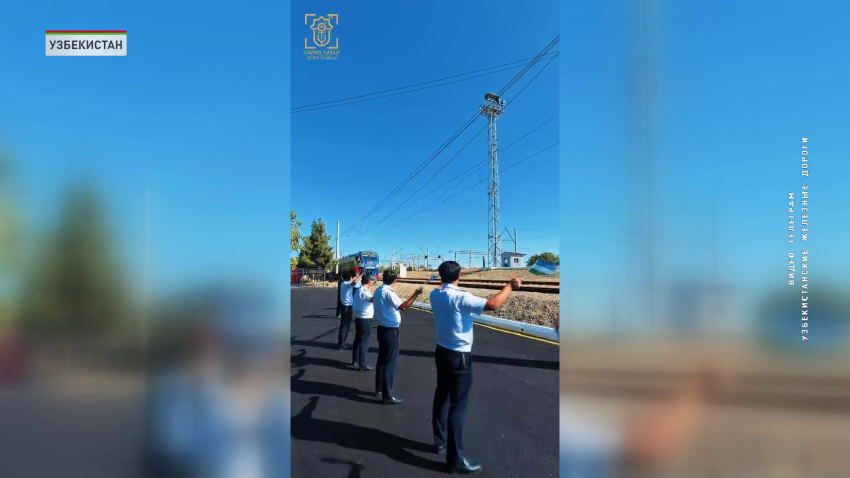 В Узбекистане встретили первый сквозной грузовой поезд «Славянский караван» из Беларуси