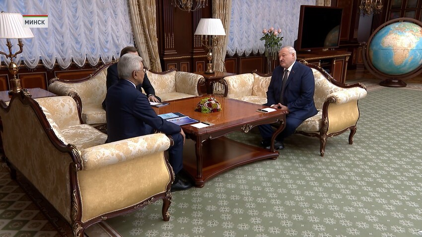 Встреча Александра Лукашенко и Генсека ОДКБ