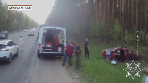 При ДТП в Борисовском районе понадобилось вмешательство спасателей – они помогли выбраться из поврежденного автомобиля пострадавшей