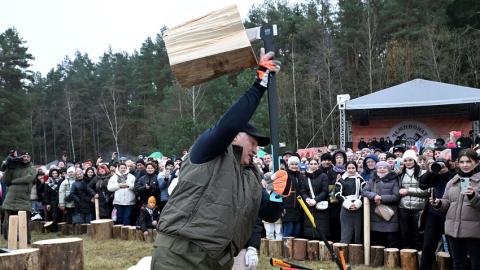 Лукашенко пообщался с участниками чемпионата по колке дров