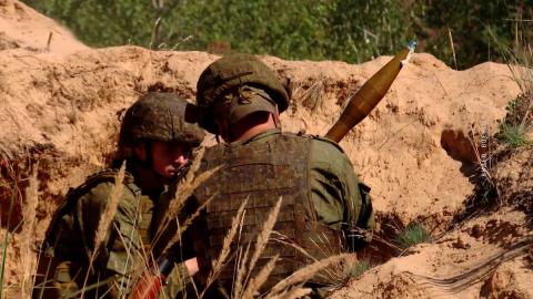 На Гожском полигоне проходит ротное тактическое учение с применением военной техники