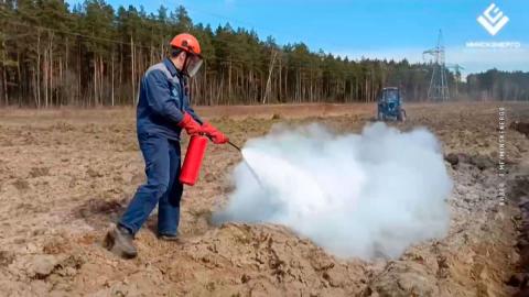 В Молодечно провели совместную тренировку по локализации и ликвидации пожаров под элеткролиниями