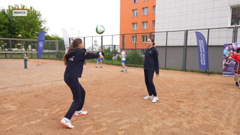 Обновленную спортивную площадку открыли в Московском районе Минска